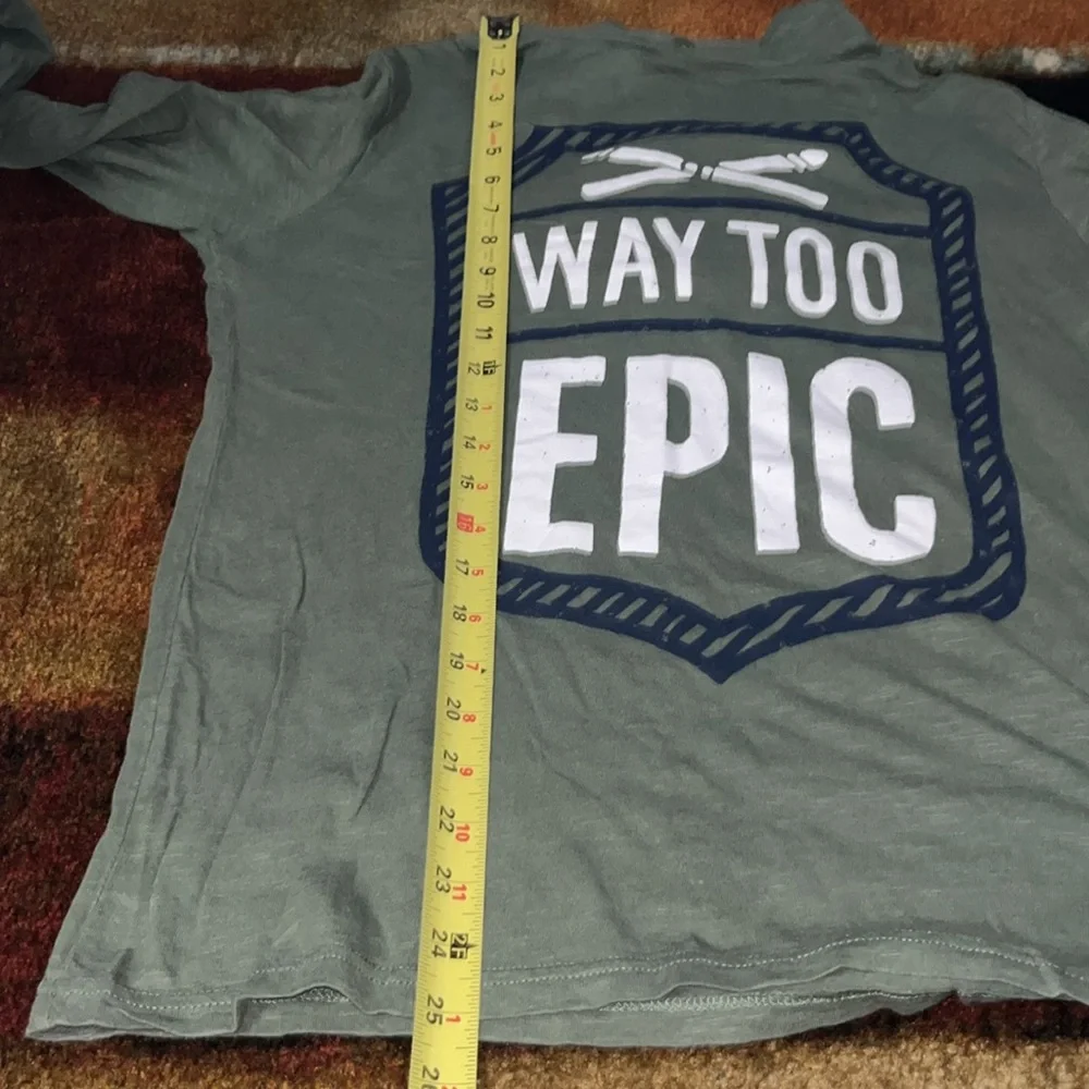 VGUC Children’s Place Boys “Way Too Epic” Hooded Shirt - Sz XXL/16